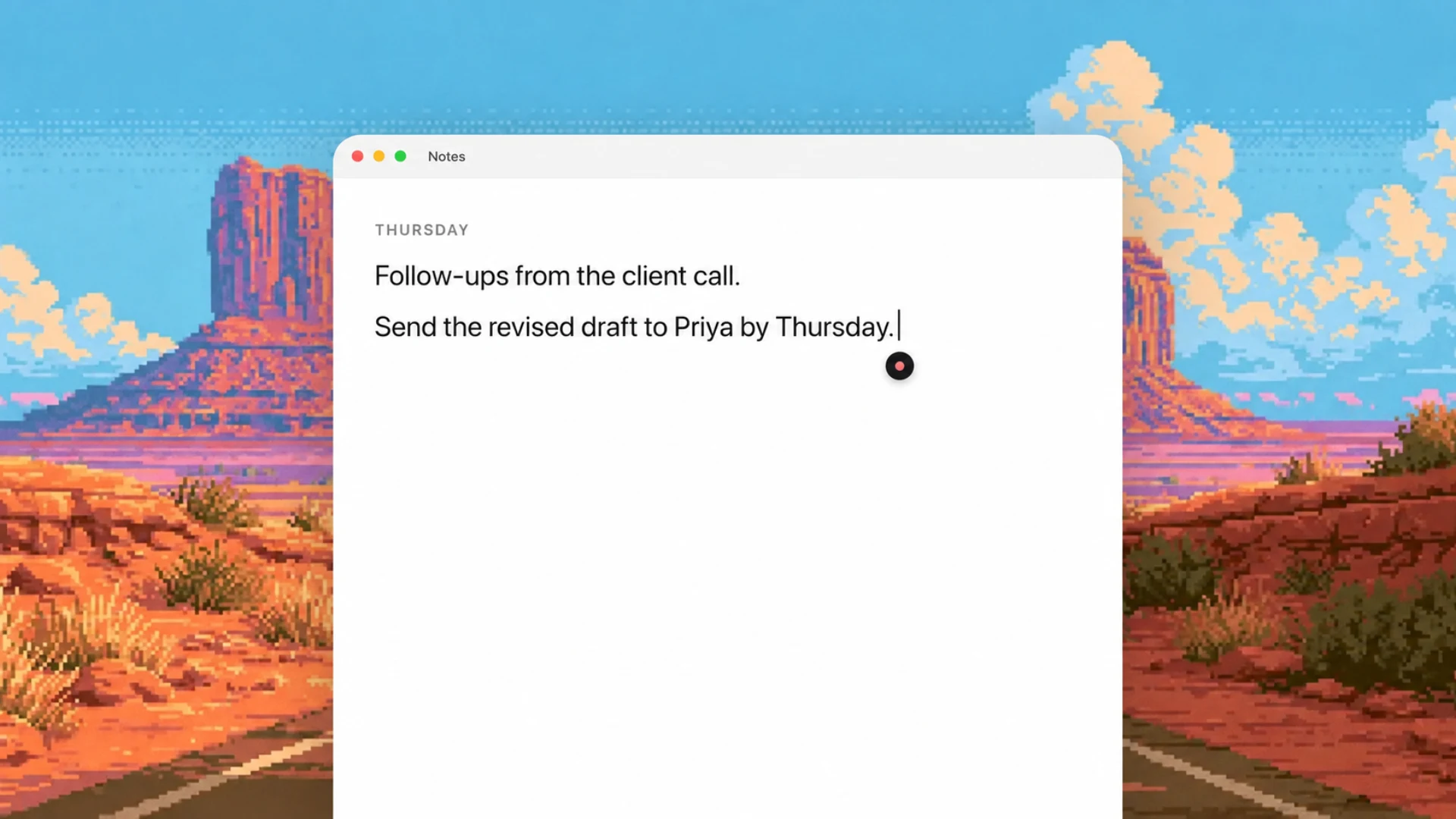 Get reminded to dictate with our new Caret Dot