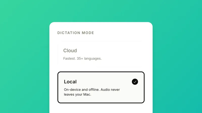 Keep your voice private with Local Mode