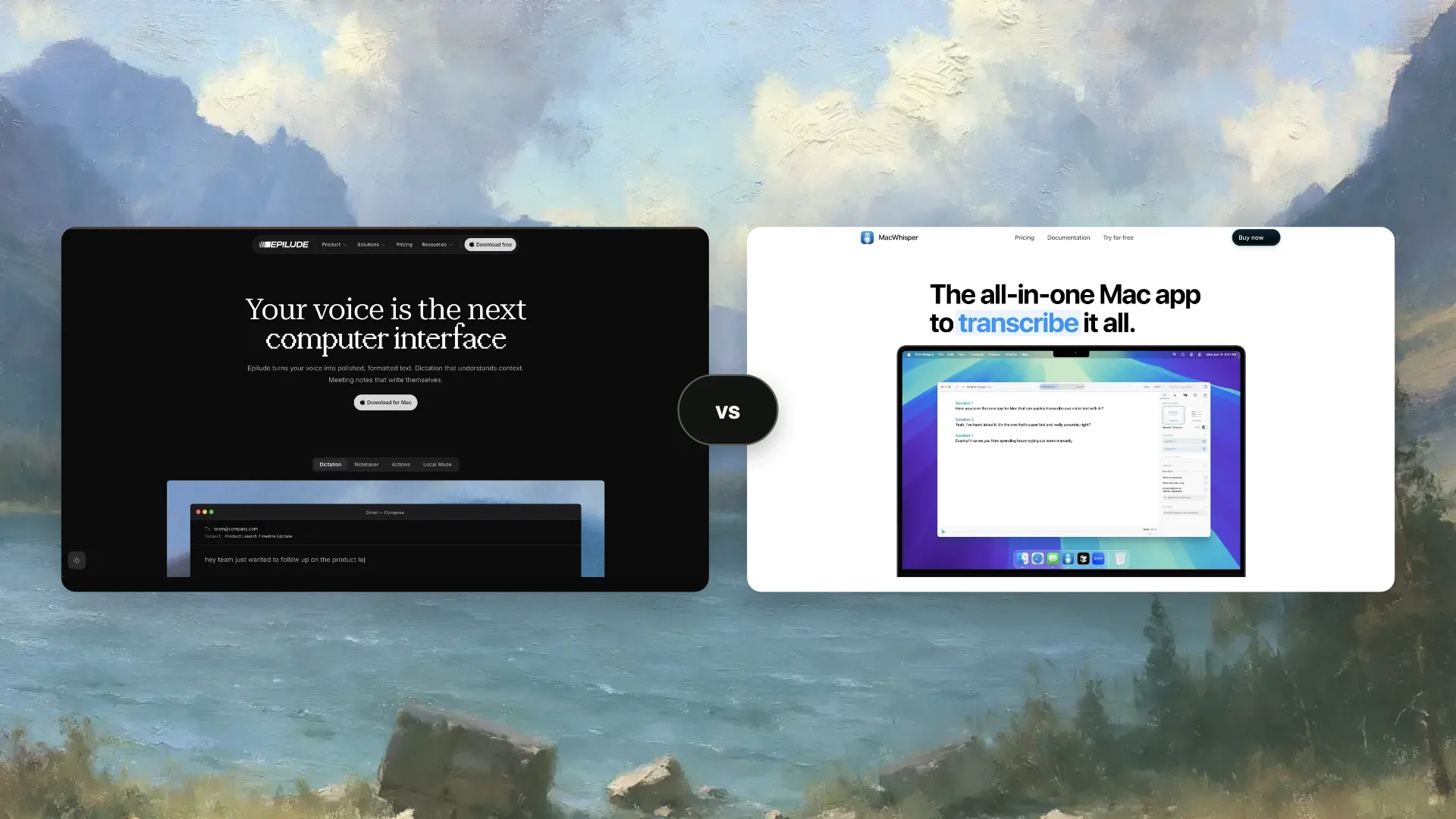 MacWhisper vs Epilude: which Mac voice app fits?